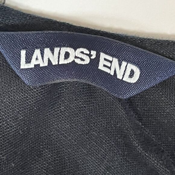 Lands' End Linen Dress XL 18 Sleeveless Shift Resort Beachy Lagenlook Minimal - Picture 4 of 9